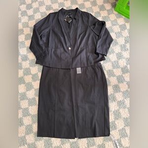 ELOQUII NWT NEW Women’s Black Blazer & Skirt Set Matching Outfit Comfort Stretch